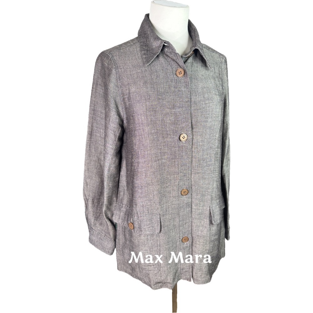 NWOT Max Mara Weekend Hemp Viscose Brown Shacket 10